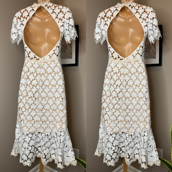 Bhldn Lowri Dress x Jill Jill Stuart Bridal shower rehearsal wedding elegant - Picture 8 of 9